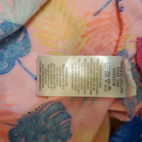 Betsey Johnson Girl's Pink Terry Bathing Suit, Swim Suit Hooded Coverup - Picture 6 of 8